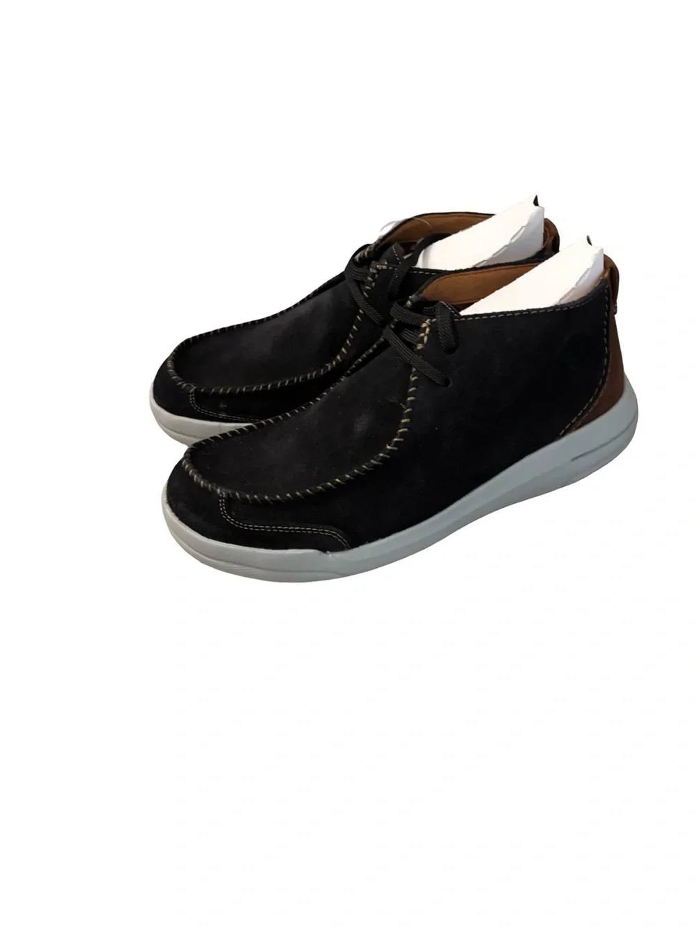 Clarks Driftway Top Black Leather Suede Chukka Gorpcore Preppy Boots Size 11